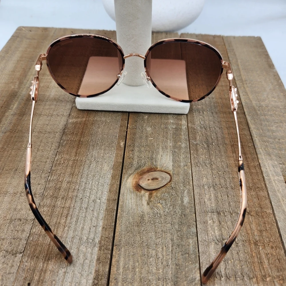 Michael Kors New in Box Rose Gold & Dark Gray Black Aviator Sunglasses • Shades